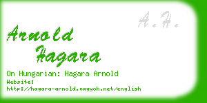 arnold hagara business card